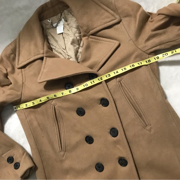 J Crew double breasted camel pea coat jacket - Picture 5 of 11
